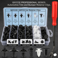 Auto Push Retainer Clips Assortment 120PCS Body Panel Fasteners Replacement Kit