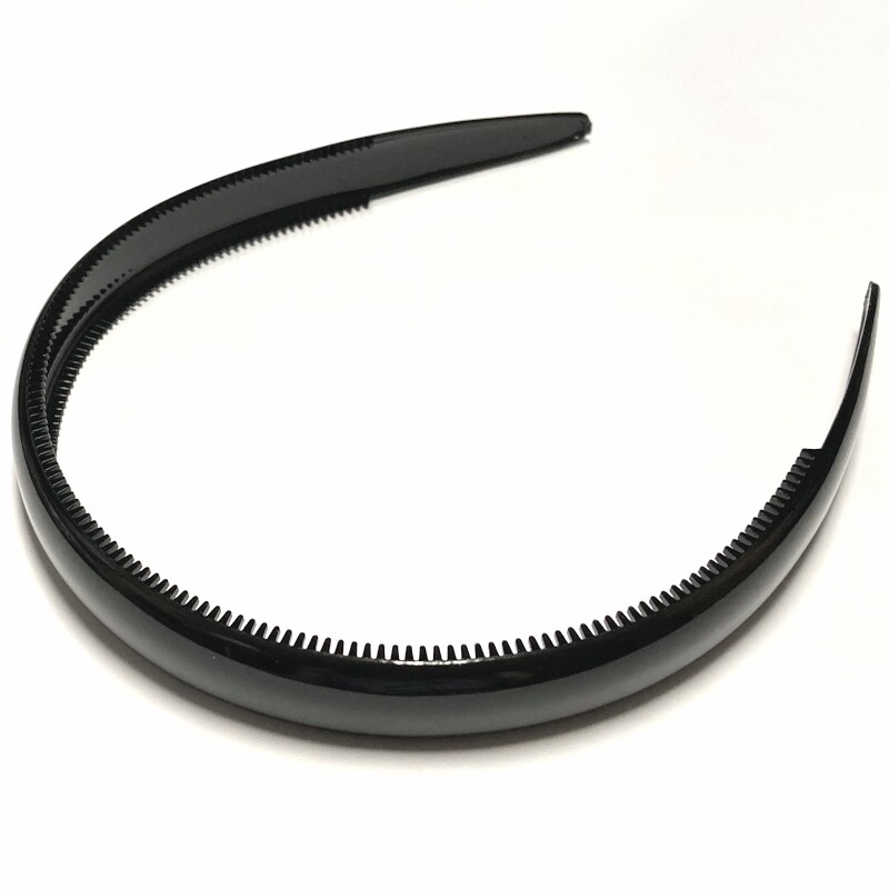 Delsol Headband Hair Accessory Teeth Grip Plastic Tortoise Print Made in France