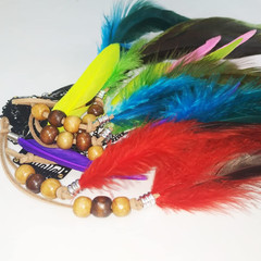 Boho Feather Hair Clips Hippie Hair Extensions 6 Pcs Indian Tribal Bead Gypsy…