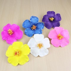 6pcs Hawaiian Flower Hair Clips,3.94 Inch Plumeria Hair Clips Hibiscus Hair Barr