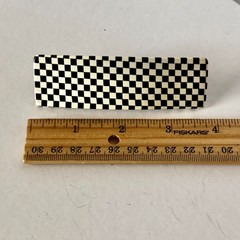 Checkerboard Design Acrylic 4″ Hairpin Barrette Clip Y2K France