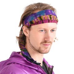 Tie-Dye Womens & Mens Workout Headband, Hand-dyed Elastic Hippie Tie Sweatban…