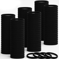 1000 Pcs Black Ouchless Hair Ties – Elastic Cotton Ponytail Holders for All Hair