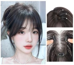 3.15″x4.3″ Seamless Front 100% Human Hair Topper Cover Head Top or As Fringe 10″