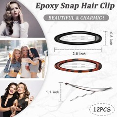 Waydress 12 Pcs Hair Clip Barrettes for 12 Count (Pack of 1), Fresh Style