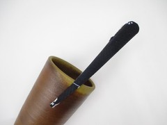 Black Simple Silk Kimono Long Hair Clip 130mm (5 1/8 inch) For Gray, Thick Hair