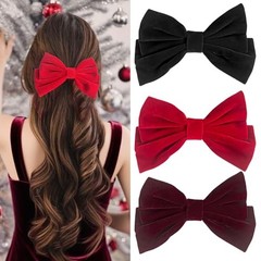 Christmas Hair Bows for Women Girls,3PCS Big Bow Hair Clips for Thick gorgeous