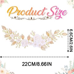 Flower Bride Wedding Hair Vine Gold Pearl Bridal Accessories Pieces Women