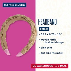 Lilly Pulitzer Women’s Fashion Headband, Woven Raffia Hair Accessories for Teens