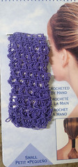GOODY Hair Vintage The Tube Purple Hand Crocheted Ponytail Holder # 71277 1994