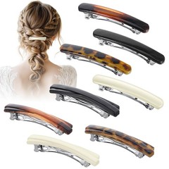 8Pcs French Barrette Hair Clips Small Tortoise Shell Hair Clip Acetate French…