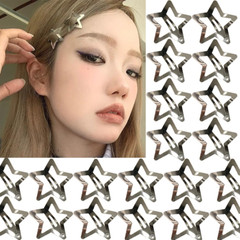 20 PCS 1.22″ Star Hair Accessories – Non-Slip Metal Snap Clips and Barrettes for