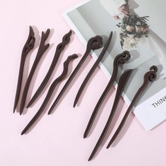 9PCS Wooden Hair Sticks for Women, Vintage Chinese 1 Count (Pack of 9), Brown