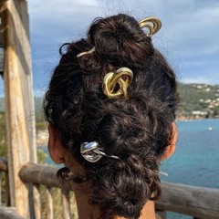 Elegant Vintage Gold Hairpins – Metal Hair Sticks, Bun Maker & Chignon Pin for W