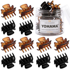 12 Pcs Small Hair Claw Clips 1 Inch Durable Mini Jaw Clip Claw for Kids and Adul