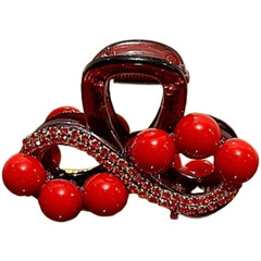 Medium 6cm Hair Claw Clip for Women Korean Style Flower Pearl Acrylic Hairpin