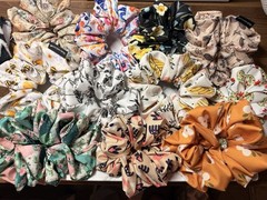 Handmade Hair Tie Scrunchie 7 XL- 5 Count Surprise Box
