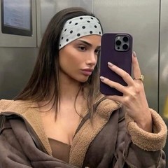 Polka Dot Headband Women Wide sweatband Hair Band Non Slip Hair Accessory