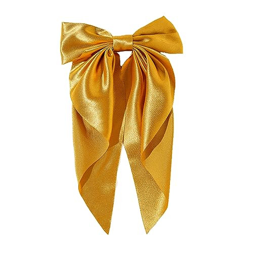 Super Big Bow Hair Clips French Style Soild Color Knotted Bowknot Spring Snap