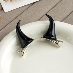 Devil Horn Hair Clips 4 Pcs Black Red Devil Horns Hair Clip Halloween Hair Acces