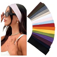 Sports Headbands for Women Stretchy Candy-Colored Sweatbands for Fitness Yoga