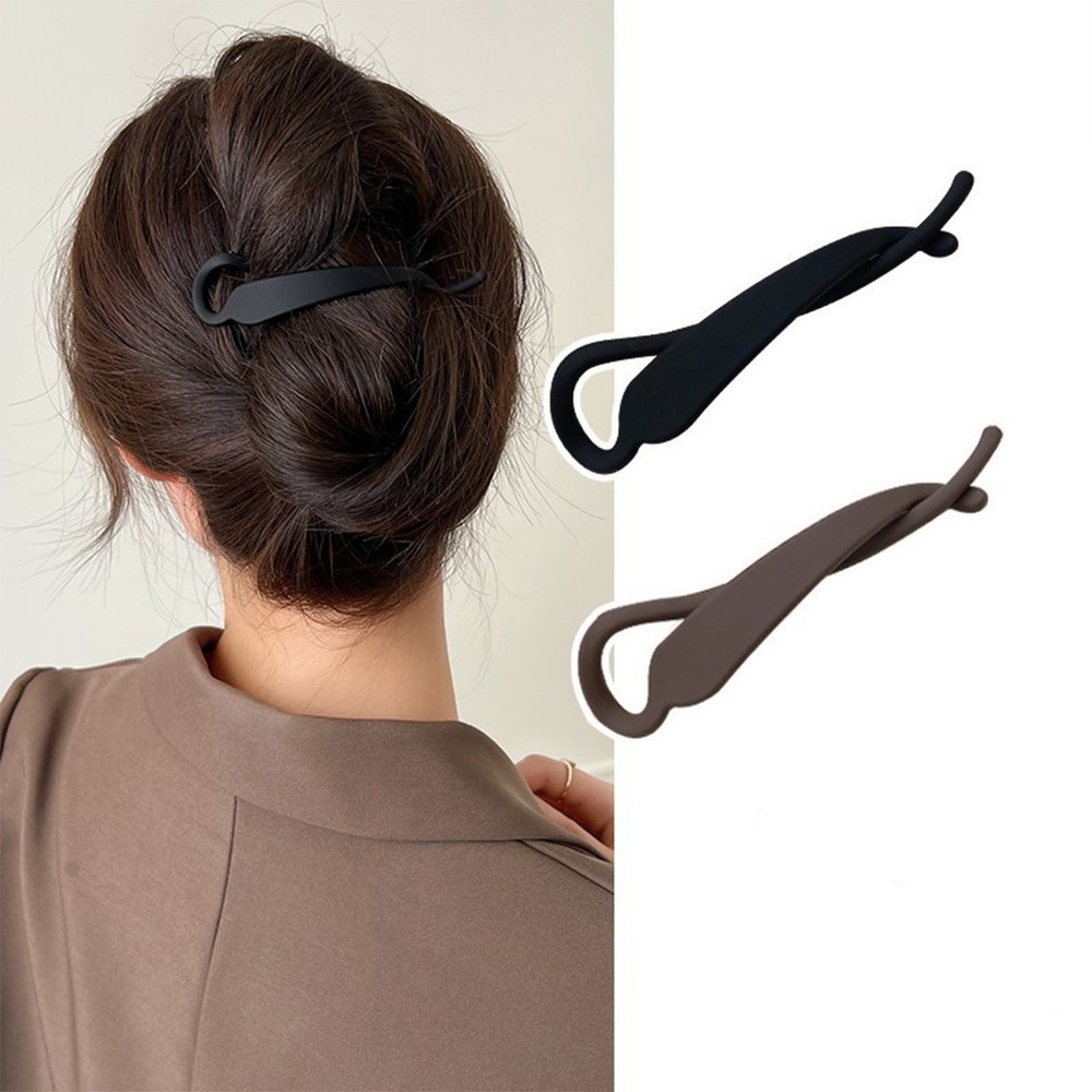2pcs Simple Fashion Banana Clip Ponytail Hair Clip Elegant Hair Accessories