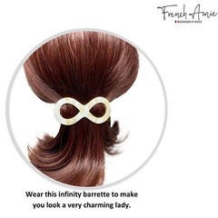 French Amie Infinity Loop 3” Cellulose Handmade Automatic Hair Barrette
