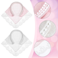 2 PACK Hair Scarf Headband for Women Soft Head Coverings Lace Head