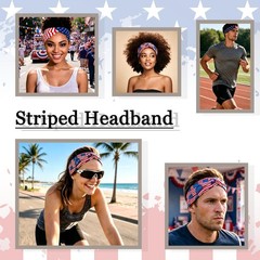 2PCS American Flag Headband, Independence Day 4th of July Twist Patriotic Kno…