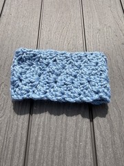 Crochet Chunky Cozy Soft Headband Ear Warmer Blue Eco-Friendly Yarn NEW