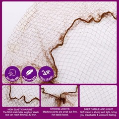 85 Pcs 24 Inch Hair Net Kit for Women, Invisible Elastic Hair Nets w/ Hair Pins