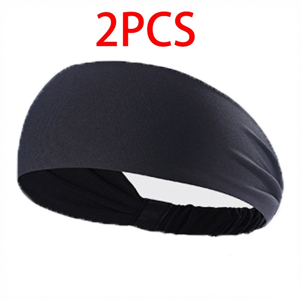 Sports Headband Moisture Wicking Sweat Band Elastic Wide Hair Band for Men Women