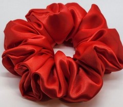 XXL Jumbo Women Charmeuse Cream Satin Scrunchie Elastic Mothers Day Birthday