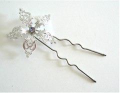 Exquisite Filigree Vintage Hair Pin From West Germany Light Weight Never Worn