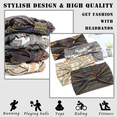 Boho Wide Headbands for Vintage Floral Head Bands Large African Bandana Hairb…