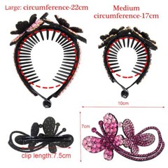 Flower Rhinestone Crystal Hair Claws – Women Fashion Headwear Accessory Hairclip