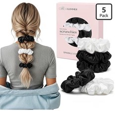 Scrunchies for Women No Damage Scrunchies for Thick Curly Hair High Stretch 5 Pk