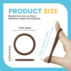 Soft Hair Ties, Seamless Ponytail Holders 100 pcs | Fabric Elastic Bands, for Cu