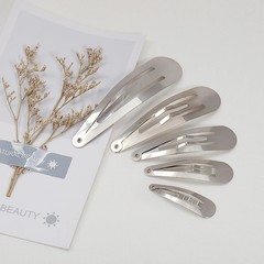 20pcs Metal Water Drop Shaped BB Clip Hair Clip Base for DIY Jewelry Making Pear