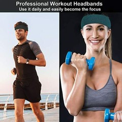 Breathable Sports Headbands for Fitness Workout Moisture Wicking Yoga Sweatband