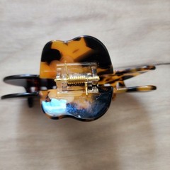 Tortoise Shell Cowboy Hat Hair Claw Clip, Brown Black Plastic, Metal New