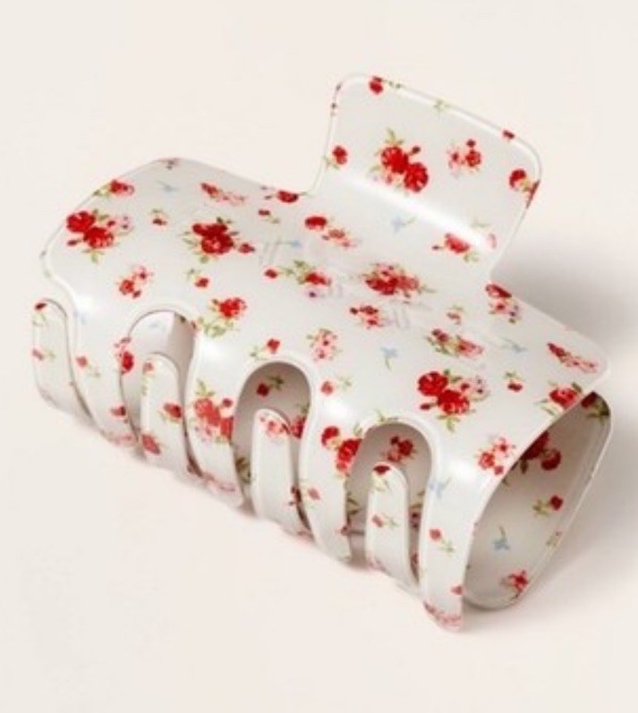 Parke x Target~Cream Floral Claw Clip~IN HAND~NWT