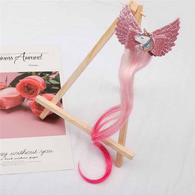 Unicorn ponytail hair clip – extension hair – choose your color