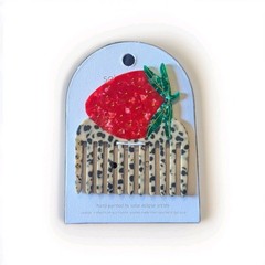 NEW Solar Eclipse Strawberry Pocket Hair Comb Hand-Painted Eco-Friendly Acetate