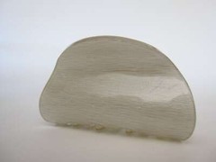 Glossy lite gray hair claw clip