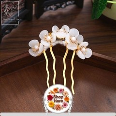 Bridal Pearl Hair Pins Floral Wedding Hair Stick Women Prom Party Hair Accessori
