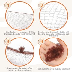 Teenitor Hair Net and Small Donut Bun Maker for Kids, 10 Small, Dark Brown
