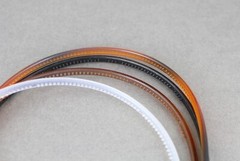Brown Black White Frosted 4 set headband pack plastic thin skinny grip teeth