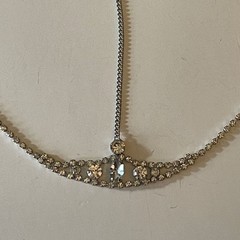 Silver & Rhinestone Hair Headpiece Vintage-Inspired Design wedding special bride