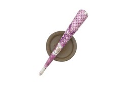 Elegant Floral Purple Kimono Hair Clip 130mm Long Metal Upcycled Silk Hair Stick
